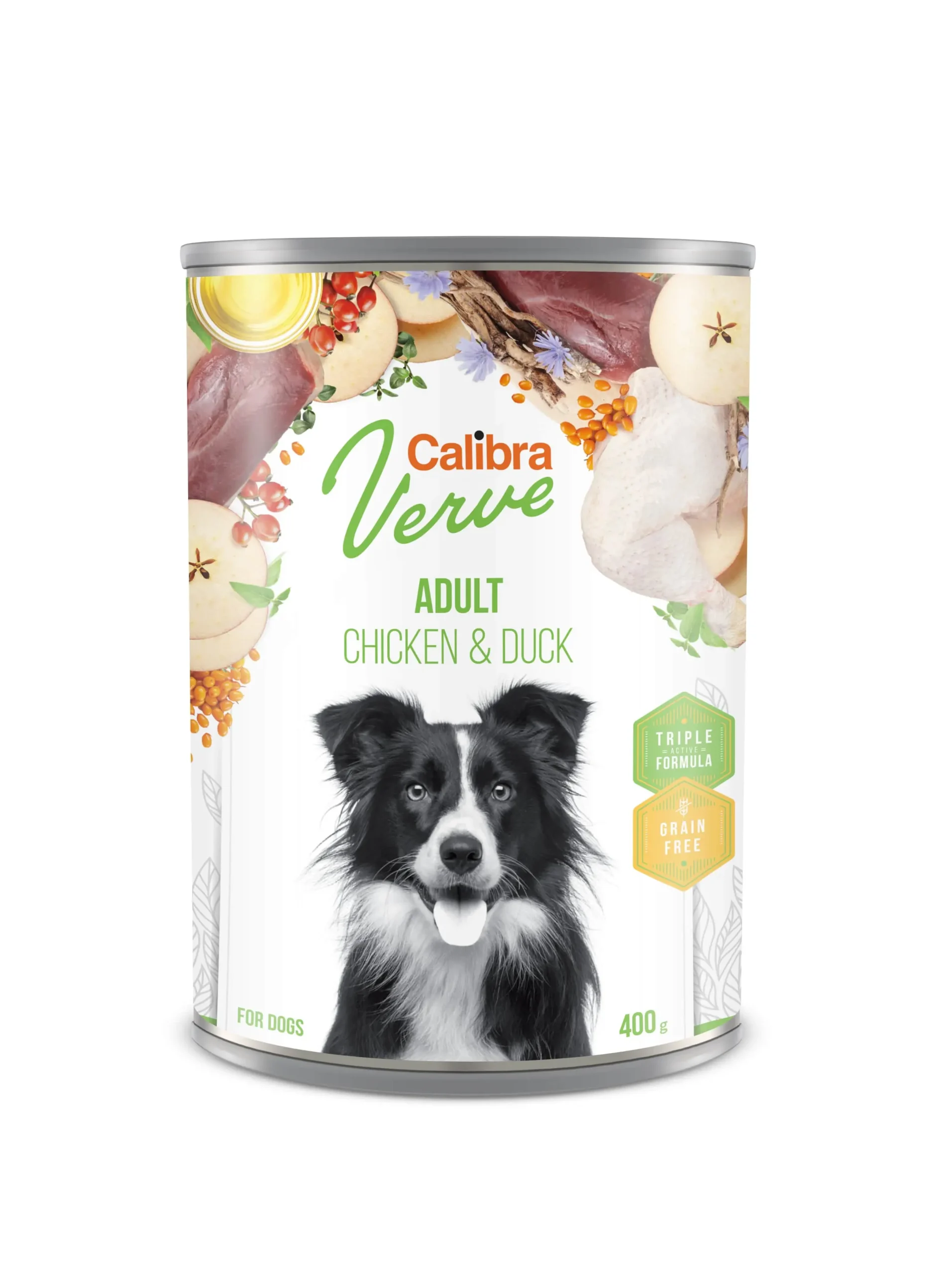 CALIBRA DOG GF VERVE ADULT POLLO Y PATO CAJA 6X400GR