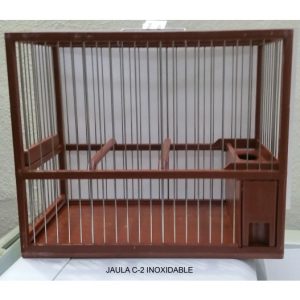 JAULA RECLAMO GRANDE INOXIDABLE. MARRON DOMEN