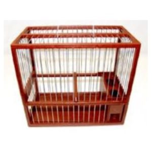 JAULA RECLAMO PEQUEÑA.COLOR MADERA DOMEN