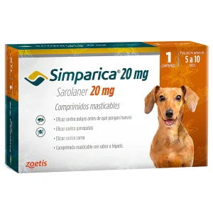 SIMPARICA MASTICABLE 20MG 5-10 KG (1 COMP)