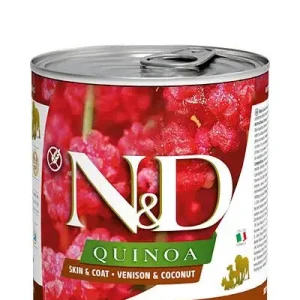 FARMINA ND DOG QUINOA SKIN COAT VENADO CAJA 6X285GR