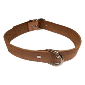 COLLAR PIEL LABRADO 18X400mm. VERDE