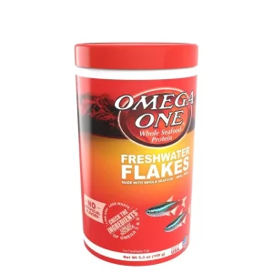 FRESHWATER FLAKES 148 GRS  HOJUELAS OMEGA ONE ALIMENTO PARA PECES