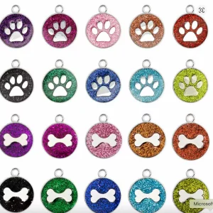 SET PLACA HUELLA CIRCULAR BRILLANTE 24 un