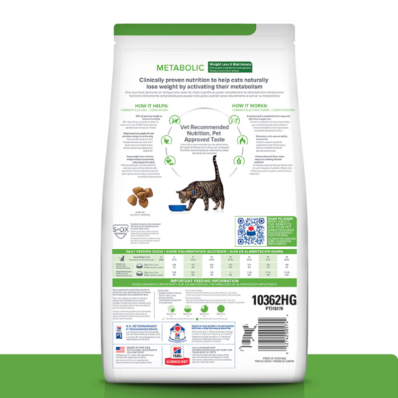 Comida para gato Hills Metabolic Adultos 4 Lbs - Imagen 2
