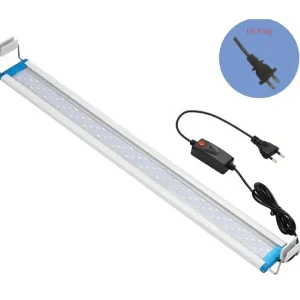 LAMPARA LUZ LED FLOTANTE PARA ACUARIO DE SOBREPONER EXTENDIBLE BLANCA-AZUL 6W 19 CM CM