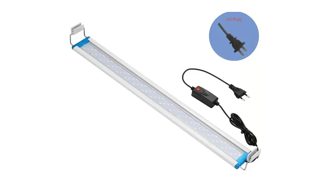 LAMPARA LUZ LED FLOTANTE PARA ACUARIO DE SOBREPONER EXTENDIBLE BLANCA-AZUL 6W 19 CM CM