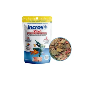 INCROS COMIDA EN HOJUELAS PARA PECES 100 GRAMOS SOBRE