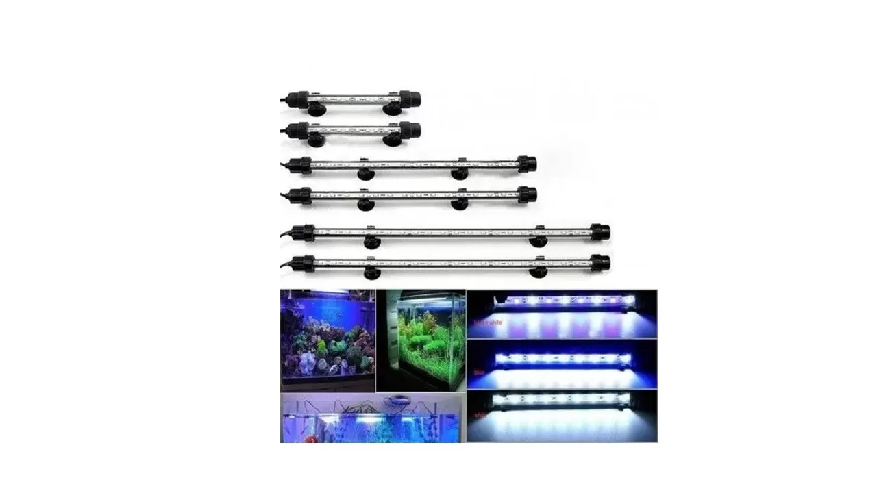 LAMPARA LED SUMERGIBLE PARA ACUARIO T6 BLANCA 9 W 74 CM RESUN