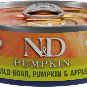 FARMINA ND CAT PUMPKIN JABALI CALABAZA MANZANA CAJA 30X70GR