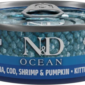 FARMINA ND CAT KITTEN OCEAN TUNA COD SHRIMP PUMPKIN 30X70GR