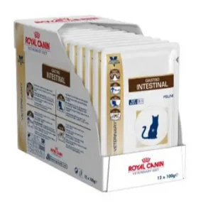 ROYAL VET FELINE INTESTINAL MODER CALORIE POUCH CAJA 12X85GR