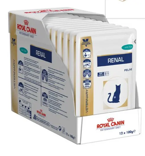 ROYAL VET FELINE RENAL ATUN POUCH CAJA 12X85GR