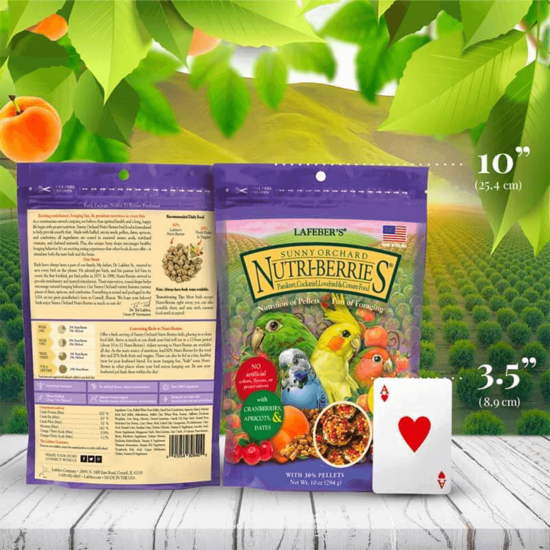 Lafeber Cockateil Orchard Nutri-Berries Premio – Snack para Ninfas y Agapornis 284 g - Imagen 5