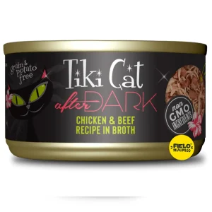 Tiki Cat After Dark Velvet Mousse Pollo y Carne en Caldo de Pollo
