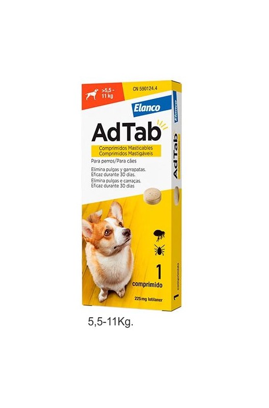 AdTab 225 Mg Perro 5,5-11 Kg 1 Comprimido