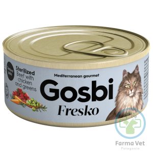 FRESKO CAT STERILIZED BEEF WITH CHICKEN & GREENS 70 GR