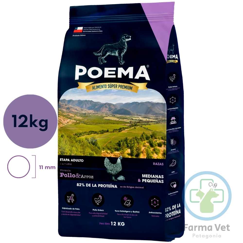POEMA POLLO & ARROZ ADULTOS 12 KG Alimento para Perros