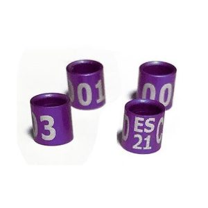 ANILLA 2022 Policarbonato 4,5mm x 25 uds.Agapornis