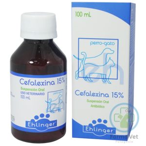 CEFALEXINA ORAL 15% 100 ML Antibiótico para Perros y Gatos