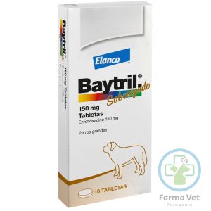 BAYTRIL 150 MG SABORIZADO 10 COMPRIMIDOS Antibiótico oral