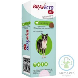 BRAVECTO PERRO 1 MES 10 A 20 KG Tableta Masticable Mensual