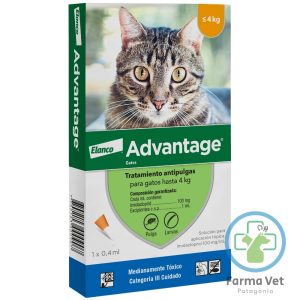 ADVANTAGE GATO 0 HASTA 4 KG Antipulgas para Gatos Spot-On
