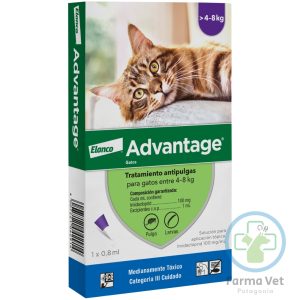 ADVANTAGE GATO 4 HASTA 8 KG Antipulgas para Gatos Spot-On