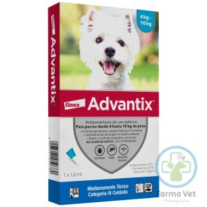 ADVANTIX PERRO 4 HASTA 10 KG Antiparasitario para Perros