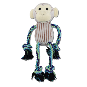 Sharpaw – Juguete para Perro Peluche de Chango con Hilo Trenzado con Sonido Squeaky