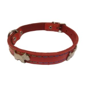 COLLAR ADORNO PERRITOS ROJO 40CM.