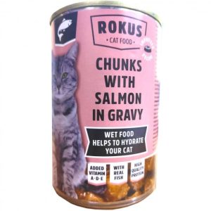 LATA GATOS 415 GR. SALMON ROKUS