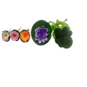 PLANTAS ARTIFICIALES FLOTANTES PEQUEÑAS DIAMETRO COLORES VARIADOS SE VENDEN POR UNIDAD