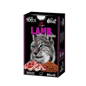 ALPHA SPIRIT FELINE CORDERO NATURAL SNACK 6X80GR