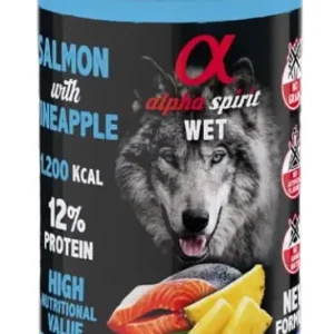 ALPHA SPIRIT CANINE SALMON CON PIÑA LATA 6X400GR