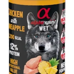 ALPHA SPIRIT CANINE POLLO CON PIÑA LATA 6X400GR