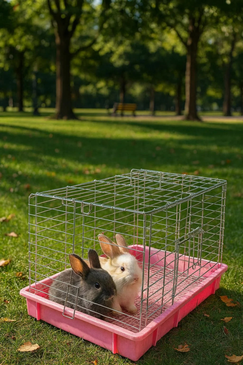 Jaula Conejera BunnyHome Deluxe – Amplia, Segura y Ventilada Para Conejos M: 51X33X20