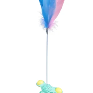 Juguete Gato Con Plumas