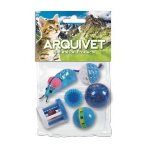 KIT 6 JUGUETES AZULES PARA GATOS
