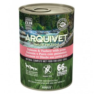 LATA SALMON Y PAVO Con Guisantes 400gr.