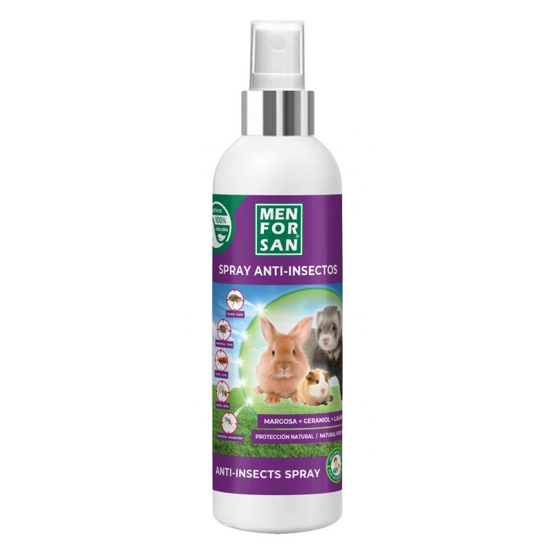 Spray Anti-insectos con Margosa, Geraniol y Lavandino para Roedores, Conejos y Hurones 125ml
