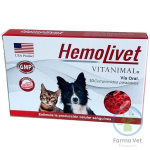 HEMOLIVET 30 COMPRIMIDOS Suplemento para Mascotas