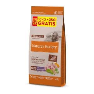 Nature´s Variety Adult Medium/Maxi Pavo Healthy Grains 10+2KG