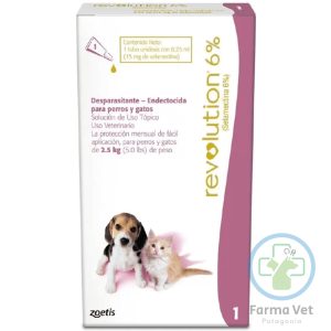 REVOLUTION CACHORRO PERRO Y GATO A 2.5 KG Antiparasitario