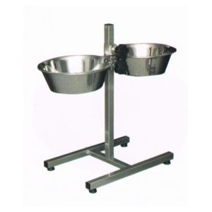 SOPORTE INOX.2 COMEDEROS 1,8 LTS.
