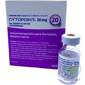 CYTOPOINT 20 MG 2 VIAL1/ML Para Dermatitis Atópica en Perros