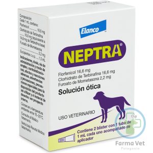 NEPTRA 2 PIPETAS Tratamiento de 28 días para Otitis Canina