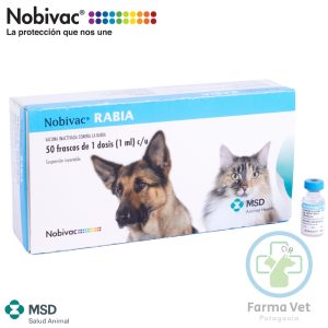 NOBIVAC RABIA 50 DOSIS Vacuna Antirrábica para Mascotas