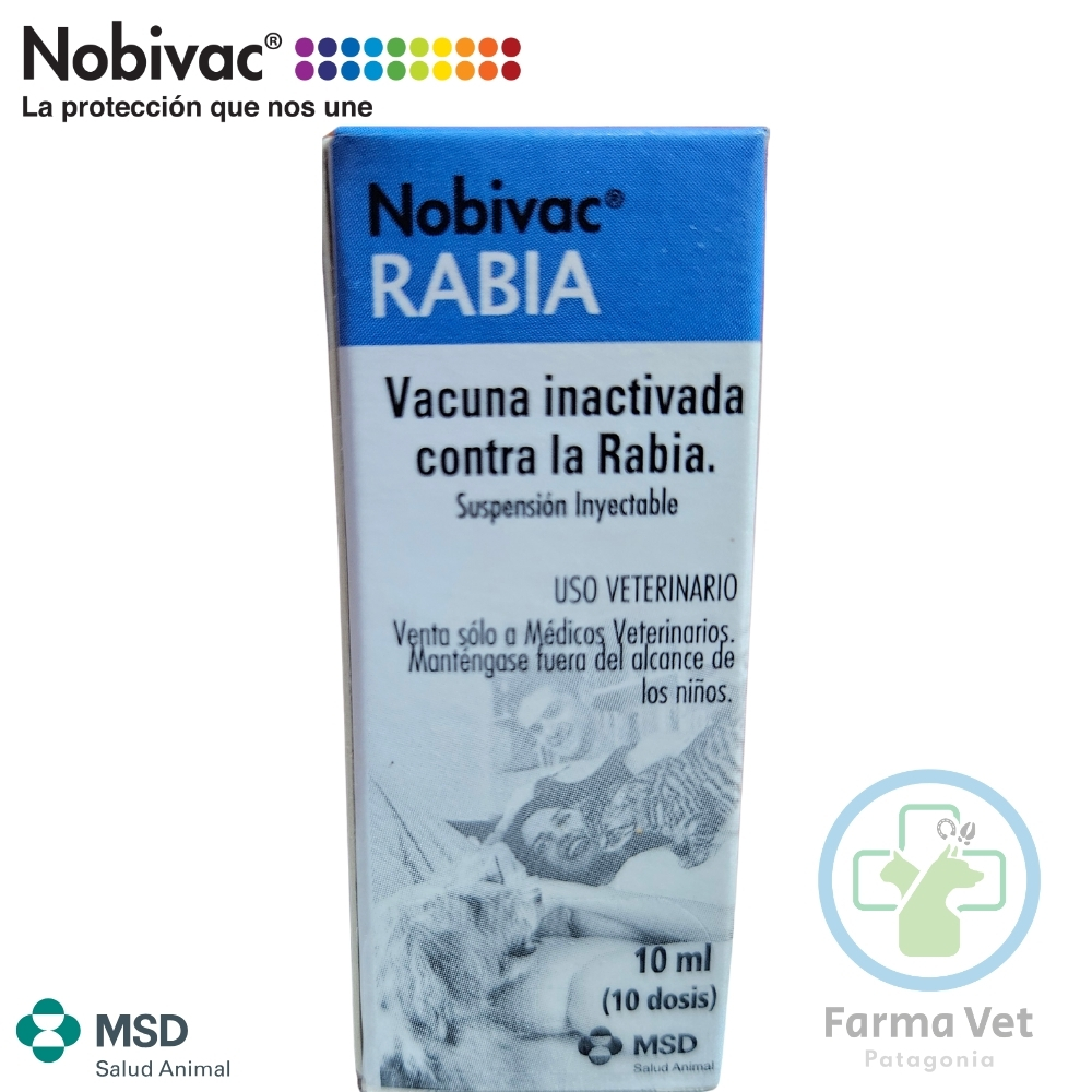 NOBIVAC RABIA MULTIDOSIS 10 DOSIS Vacuna Antirrábica